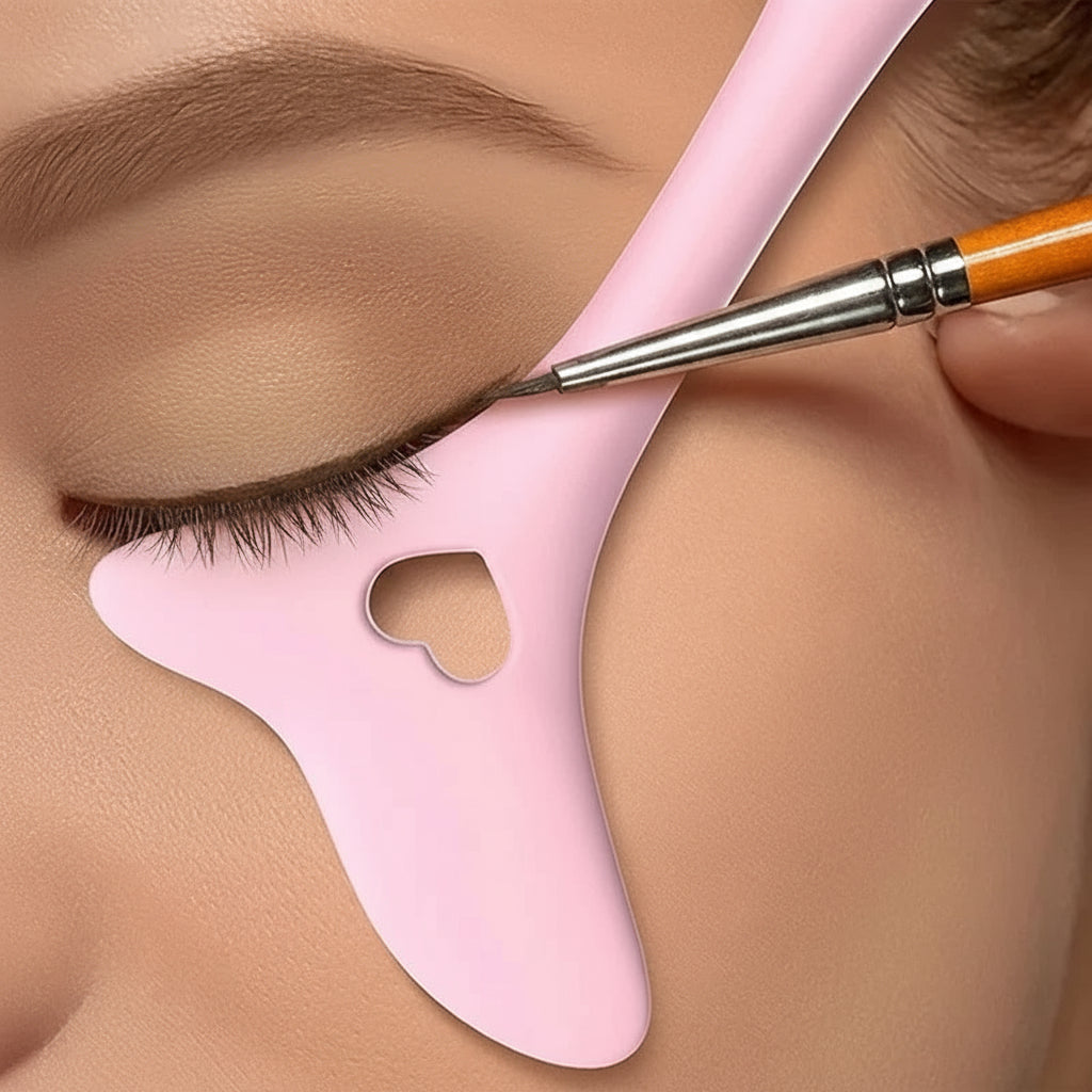 Wholesale Multi-Functional Eyeliner Stencil Wing Tips Silicone Eyeliner Aid Drawing Lipstick Wearing Aid Reusable Makeup Tools