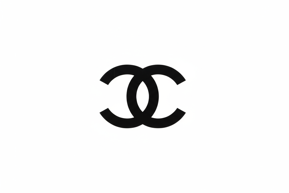 logo noir sur fond blanc Chanel